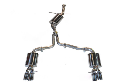 AWE 3015-43024 - Audi B8 A5 2.0T Touring Edition Exhaust - Quad Outlet Diamond Black Tips