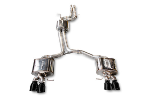 AWE 3015-43056 - Audi 8R SQ5 Touring Edition Exhaust - Quad Outlet Diamond Black Tips