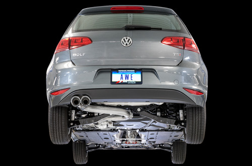 AWE 3020-23022 - VW MK7 Golf 1.8T Track Edition Exhaust w/Diamond Black Tips (90mm)