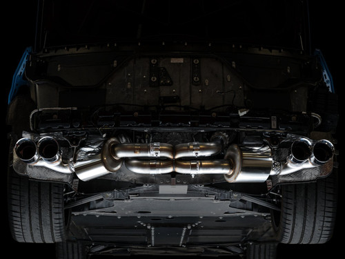 AWE 3015-42151 - 2020 Chevrolet Corvette (C8) Touring Edition Exhaust - Quad Chrome Silver Tips