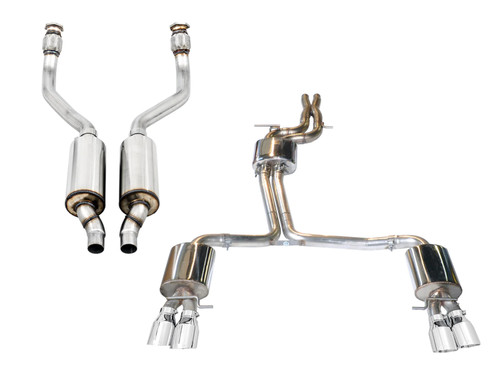 AWE 3415-42034 - Audi B8 / B8.5 S5 Cabrio Touring Edition Exhaust - Non-Resonated - Chrome Silver Tips