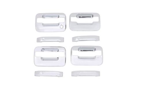 Auto Ventshade (AVS) 685302 - 04-14 Ford F-150 (No Keypad/Passenger Keyhole) Door Handle Covers (4 Door) 8pc Set - Chrome