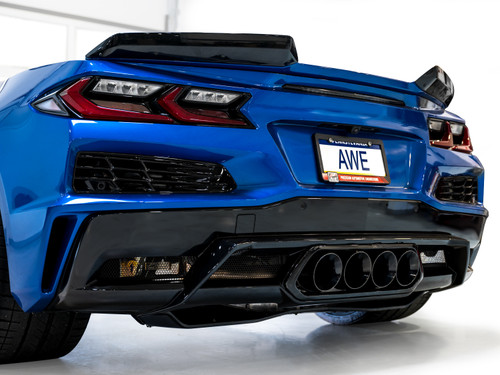 AWE 3025-43906 - 2023 C8 Corvette Z06 SwitchPath Cat-Back Exhaust - Diamond Black Tips