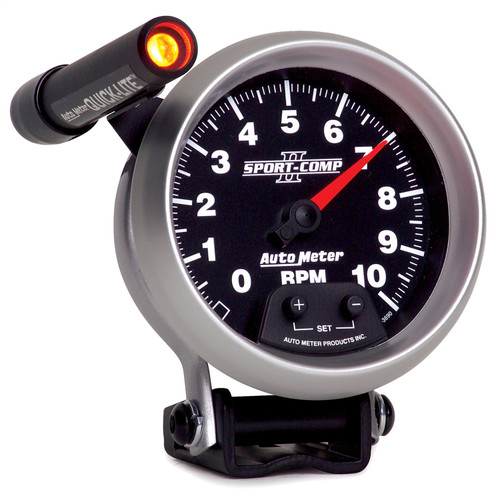 AutoMeter 3690 - Sport-Comp II Quick Lite 3 3/4in 10K RPM Pedestal Tachometer