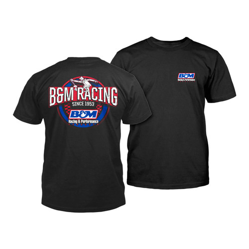 B&M 654101 - Racing T-Shirt; New Design; Black; Small;