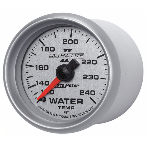 AutoMeter 4932 - Ultra-Lite II 52mm 120-240 Deg F Mechanical Water Temp Gauge
