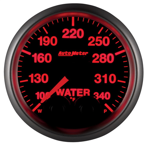 AutoMeter 5655 - Elite 52mm 100-340 Deg F Water Temperature Peak and Warn Gauge w/ Electonic Control