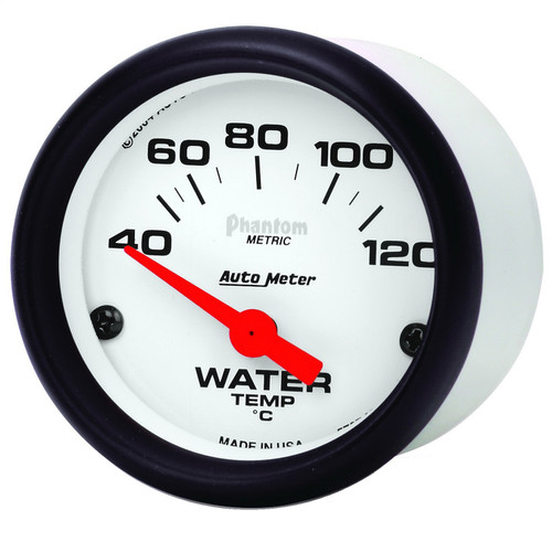 AutoMeter 5737-M - Phantom 52mm 40-120 Deg C Electronic Water Temp Gauge
