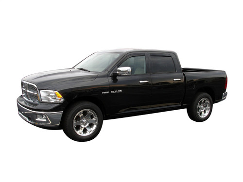 Auto Ventshade (AVS) 994004 - Auto Ventshade  Low Profile Dark Smoke Ventvisor Side Window Deflector, 4-Piece Set for 2009-2018 Dodge Ram 1500, 2009-2023 Dodge Ram 2500/3500; 2019-2023 Ram 1500 Classic, Fits Crew Cab