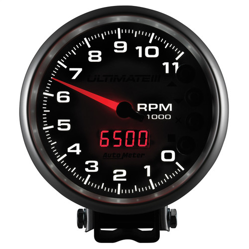 AutoMeter 6886 - 5 inch Ultimate III Playback Tachometer 11000 RPM - Silver