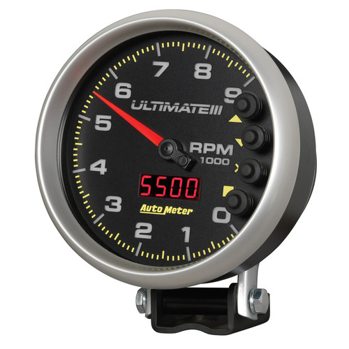 AutoMeter 6887 - 5 inch Ultimate III Playback Tachometer 9000 RPM - Black