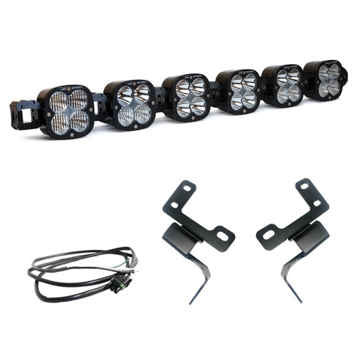 Baja Designs 447768UP - 6 XL Linkable LIght Bar Kit Plastic Bumper Mount w/Upfitter 21-Up Ford Bronco