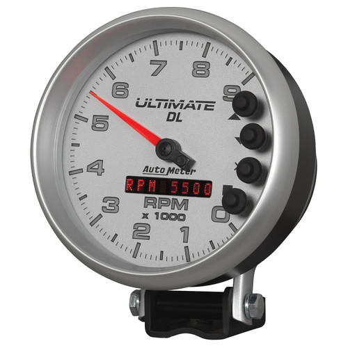 AutoMeter 6894 - Gauge Tach 5in. 9K RPM Pedestal Datalogging Ultimate Dl Playback Silver