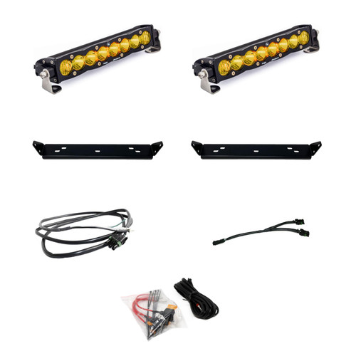 Baja Designs 448066 - 10 Inch S8 D/C Baja Amber Behind Grill Kit fits 21-On Ford Raptor Baja Designs 448066 - 10 Inch S8 D/C Baja Amber Behind Grill Kit fits 21-On Ford Raptor