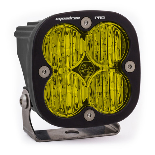 Baja Designs 490015 - LED Light Pod Black Baja Amber Lens Wide Cornering Pattern Squadron Pro