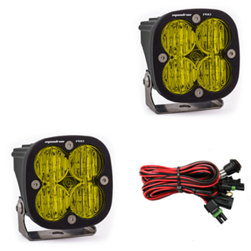 Baja Designs 497815 - LED Light Pods Baja Amber Lens Wide Cornering Pattern Pair Squadron Pro Series
