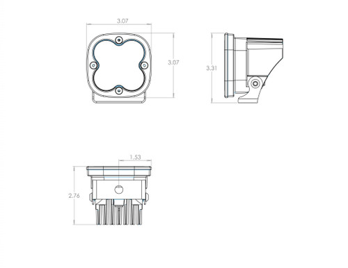 Baja Designs 497815 - LED Light Pods Baja Amber Lens Wide Cornering Pattern Pair Squadron Pro Series
