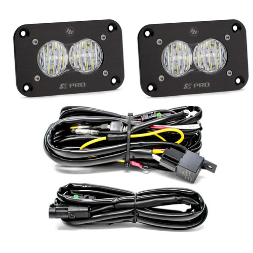 Baja Designs 481005 - LED Work Light Flush Mount Clear Lens Wide Cornering Pattern S2 Pro