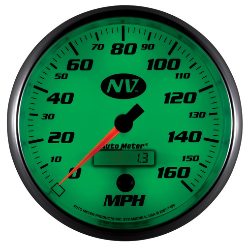 AutoMeter 7489 - Gauge Speedometer 5in. 160MPH Elec. Programmable NV