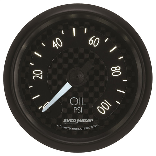 AutoMeter 8021 - GT Series 52mm Mechanical 0-100 psi Oil Pressure Gauge