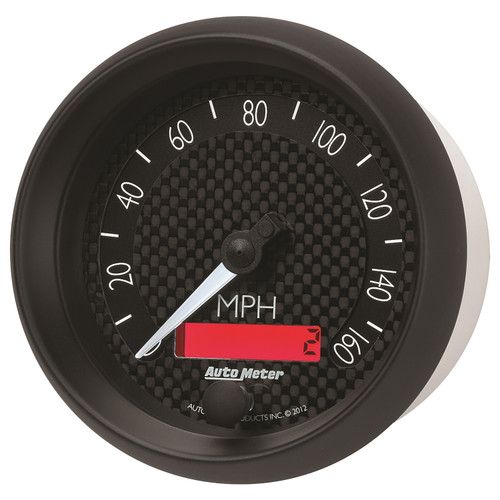 AutoMeter 8088 - GT Series 3-3/8in In Dash 0-160 MPH Electronic Programmable Speedometer