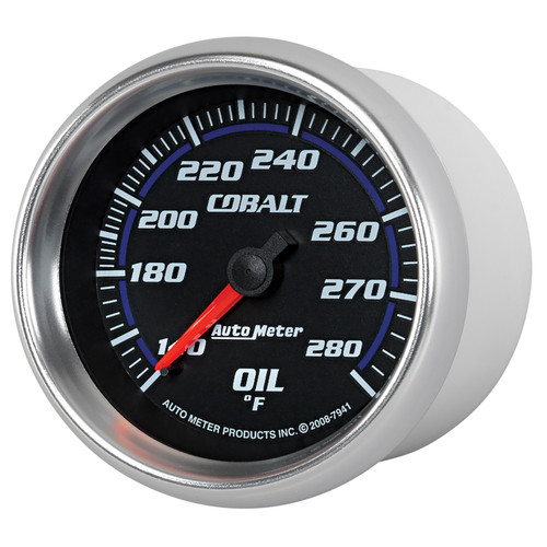 AutoMeter 7941 - Cobalt 66.7mm 140-280 Degree F Mechanical Oil Temperature Gauge