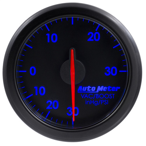 AutoMeter 9159-T - Airdrive 2-1/6in Boost/Vac Gauge 30in HG/30 PSI - Black
