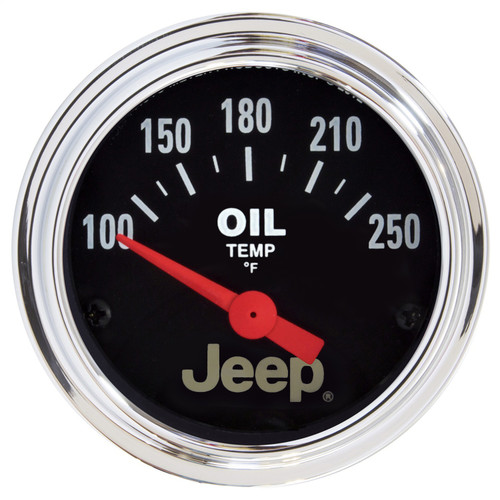 AutoMeter 880429 - Jeep 52.4mm Short Sweep Electronic 100-250 Def F Oil Temperature Gauge