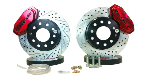 Baer Brakes 4301458FR - Brake System 11 Inch Front SS4+ Deep Stage Drag Race Fire Red TRZ Spindle Mount
