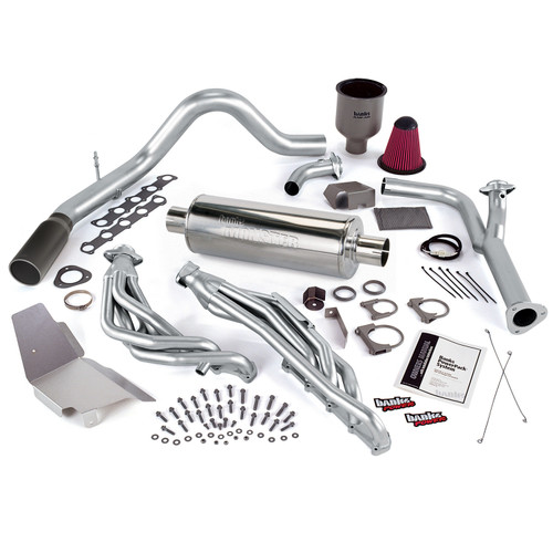 Banks Power 49130-B - 99-04 Ford 6.8L Truck EGR-Early Cat PowerPack System - SS Single Exhaust w/ Black Tip