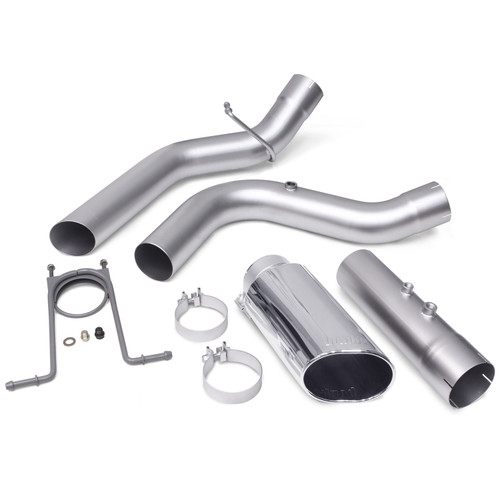 Banks Power 48947 - 17+ GM Duramax L5P 2500/3500 Monster Exhaust System - SS Single Exhaust w/ Chrome Tip