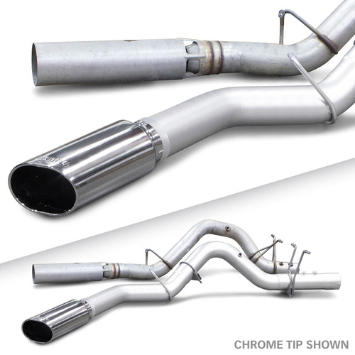 Banks Power 48947-B - 17+ GM Duramax L5P 2500/3500 Monster Exhaust System - SS Single Exhaust w/ Black Tip