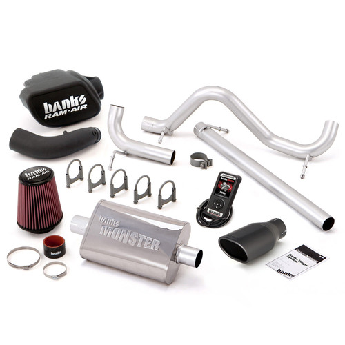 Banks Power 51339-B - Stinger Bundle Power System W/AutoMind Single Exit Exhaust Black Tip 07-11 Jeep 3.8L Wrangler JK 2 Door