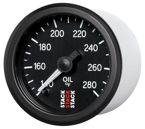 AutoMeter ST3310 - Stack 52mm 140-280 Deg F 1/8in NPTF Male Pro Stepper Motor Oil Temp Gauge - Black AutoMeter ST3310 - Stack 52mm 140-280 Deg F 1/8in NPTF Male Pro Stepper Motor Oil Temp Gauge - Black