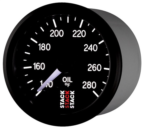 AutoMeter ST3310 - Stack 52mm 140-280 Deg F 1/8in NPTF Male Pro Stepper Motor Oil Temp Gauge - Black AutoMeter ST3310 - Stack 52mm 140-280 Deg F 1/8in NPTF Male Pro Stepper Motor Oil Temp Gauge - Black