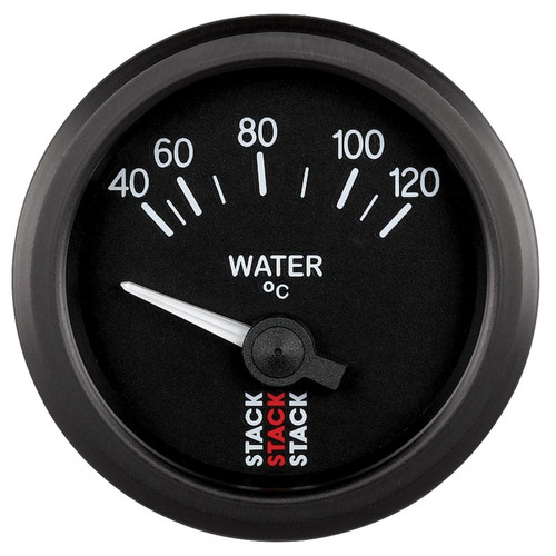 AutoMeter ST3207 - 52mm Stack Instruments 40-120 Degree C Electric Water Temperature Gauge - Black