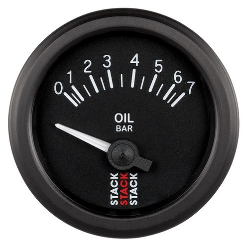 AutoMeter ST3201 - Stack 52mm 0-7 Bar M10 (M) Electric Oil Pressure Gauge - Black