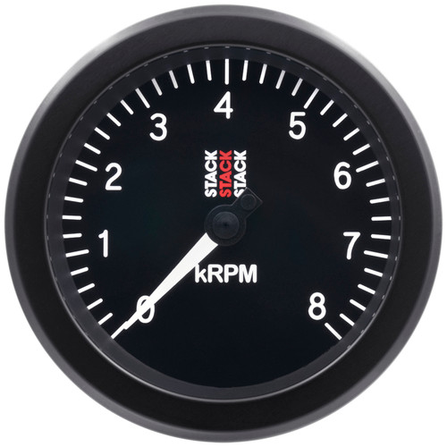 AutoMeter ST100-08 - Stack Sport 88mm 0-8K RPM Tachometer - Black