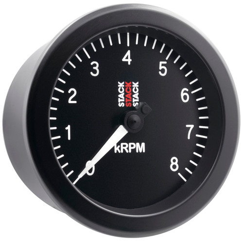 AutoMeter ST100-08 - Stack Sport 88mm 0-8K RPM Tachometer - Black