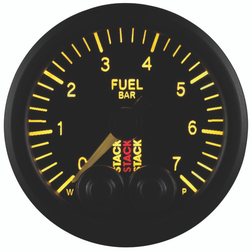 AutoMeter ST3505 - Stack 52mm 0-7 Bar M10 Male Pro-Control Fuel Pressure Gauge - Black