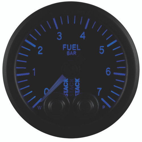 AutoMeter ST3505 - Stack 52mm 0-7 Bar M10 Male Pro-Control Fuel Pressure Gauge - Black