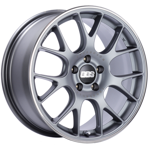 BBS CH146TIPO - CH-R 18x8.5 5x112 ET38 Satin Titanium Polished Rim Protector Wheel -82mm PFS/Clip Required