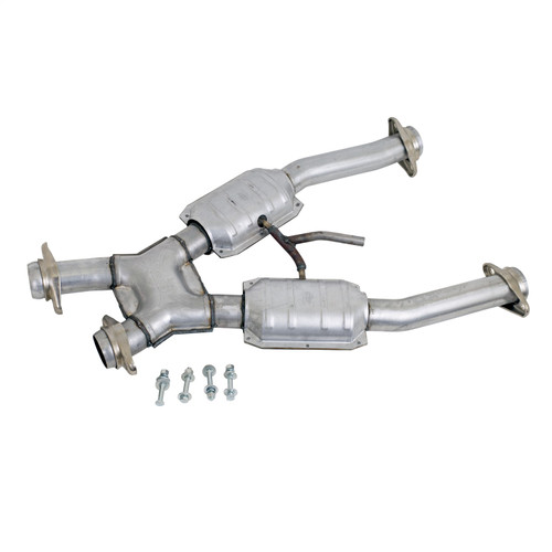 BBK 1672 - 94-95 Mustang 5.0 Short Mid X Pipe With Catalytic Converters 2-1/2 For  Long Tube Headers