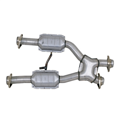 BBK 1659 - 79-93 Mustang 5.0 Short Mid X Pipe With Catalytic Converters 2-1/2 For  Long Tube Headers