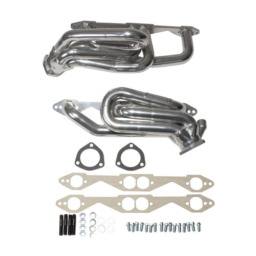 BBK 40070 - 96-98 GM Truck SUV 5.0 5.7 Shorty Tuned Length Exhaust Headers - 1-5/8 Silver Ceramic