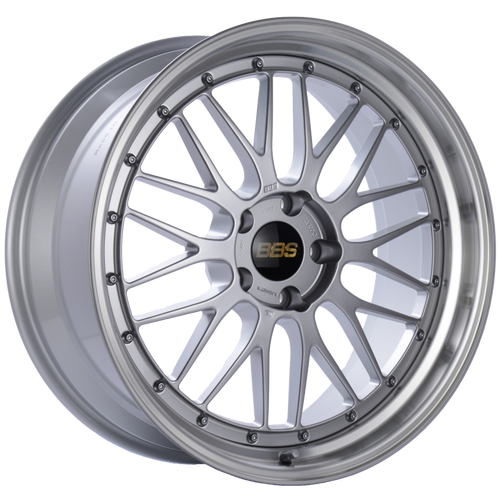 BBS LM225DSPK - LM 20x9 5x120 ET15 Diamond Silver Center Diamond Cut Lip Wheel -82mm PFS/Clip Required