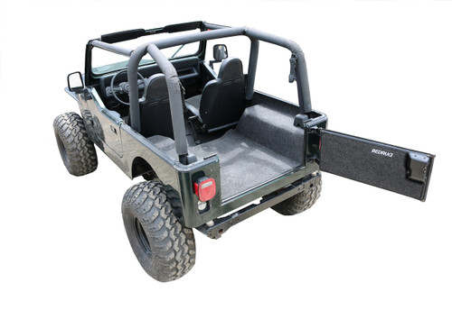 Bedrug BRCJ81R - 81-86 Jeep CJ-7 Rear Kit w/o Gussets 4pc Cargo Kit (Incl Tailgate & Cargo Liner)