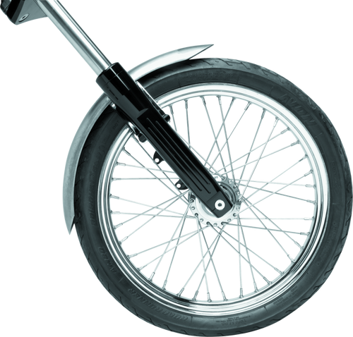 Bikers Choice 482682 - 80-86 FXWG 84-17 FXST 93-05 FXDWG Raw Narrow Front Fender With Chrome Bracket