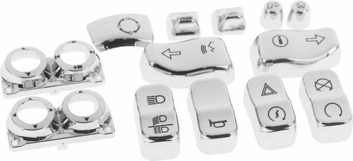 Bikers Choice 483319 - 16-18 FLHTK/L Chrome Switch Cap Kit