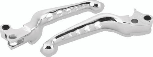 Bikers Choice 482714 - 96-16 BigTwin 96-03 XL Chrome O Series Holed Lever Set Cable Clutch Only